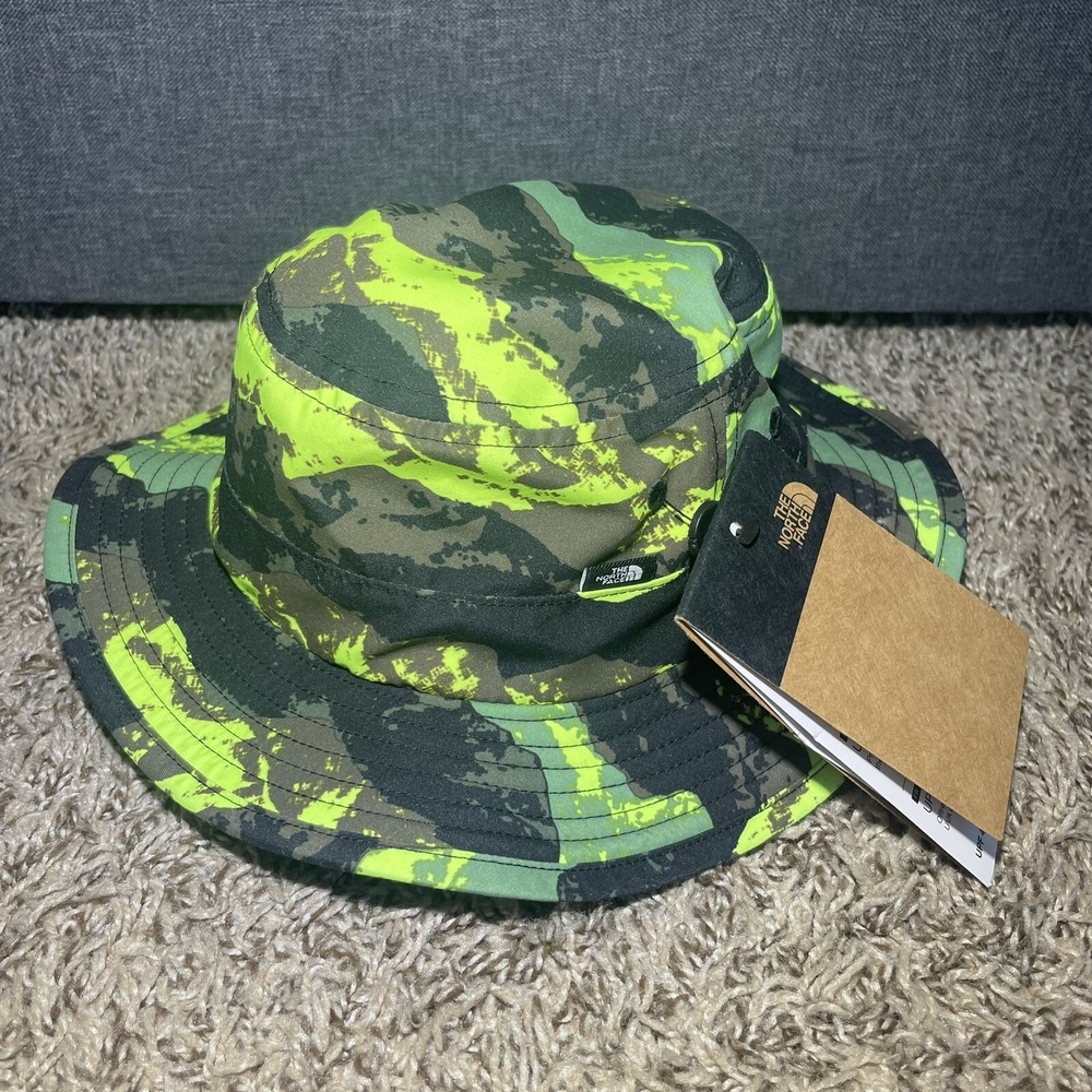 The North Face Bucket Hat Youth Size Small Class V Brimmer TNF Green Multicolor